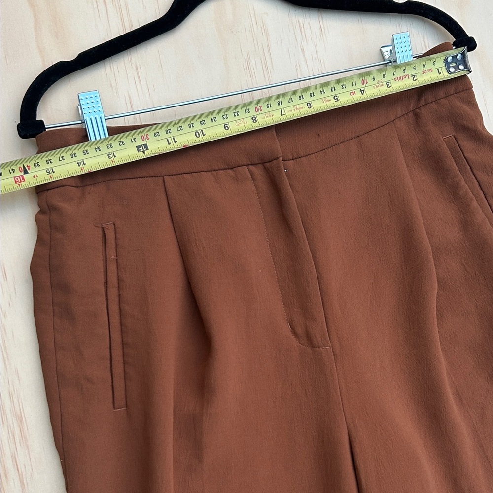 Wilfred by Aritzia Brown High-Waisted Trousers Size 8 | Cropped Ankle Pants - Picture 5 of 8
